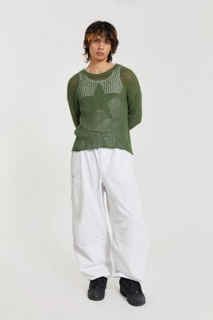 Jadedlondon White Parachute Cargo Pants | JADLDN24765