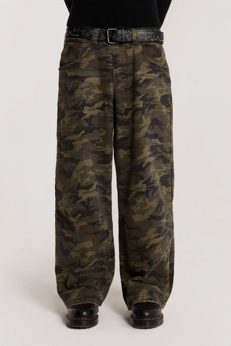 Jadedlondon Camo Colossus Baggy Jeans | JADLDN24390