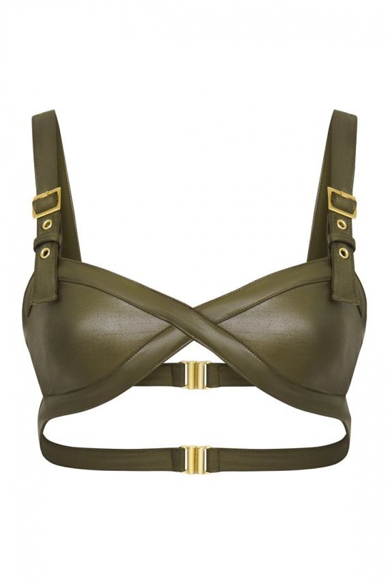 Jadedlondon Hydra Bikini Top With Buckle Detail | JADLDN24288