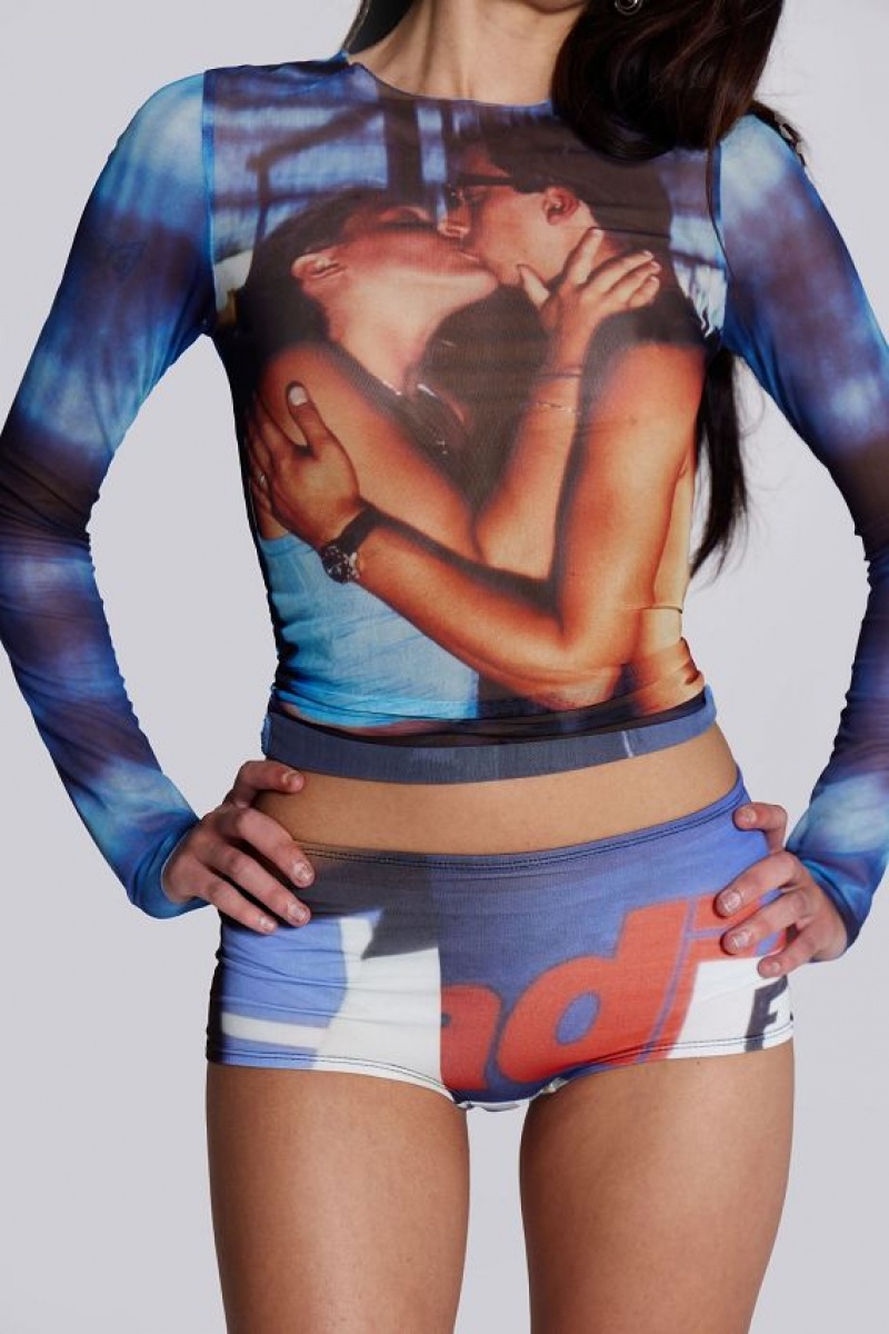 Jadedlondon Ibiza Kiss Mesh Long Sleeve | JADLDN23972