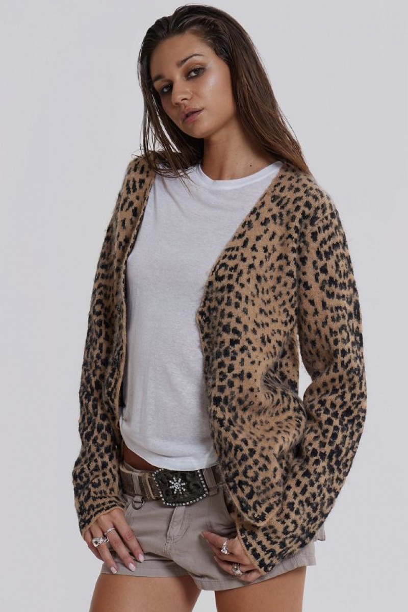 Jadedlondon Leopard Chuck Cardigan | JADLDN23877