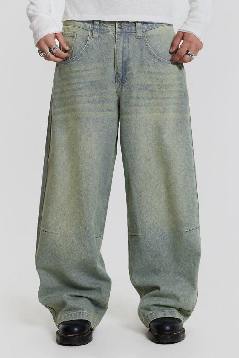 Jadedlondon Light Wash Colossus Fit Jeans | JADLDN24509