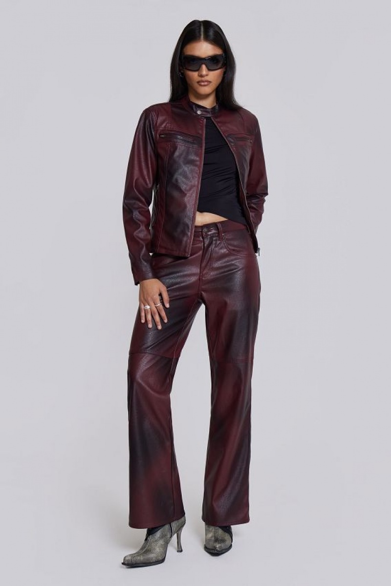Jadedlondon Oxblood Piston Jacket | JADLDN24183