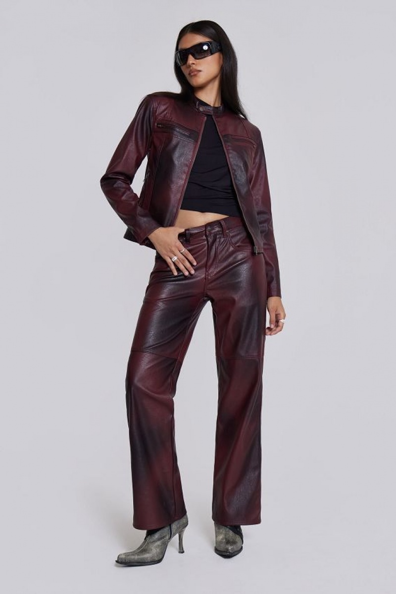 Jadedlondon Oxblood Piston Jacket | JADLDN24183
