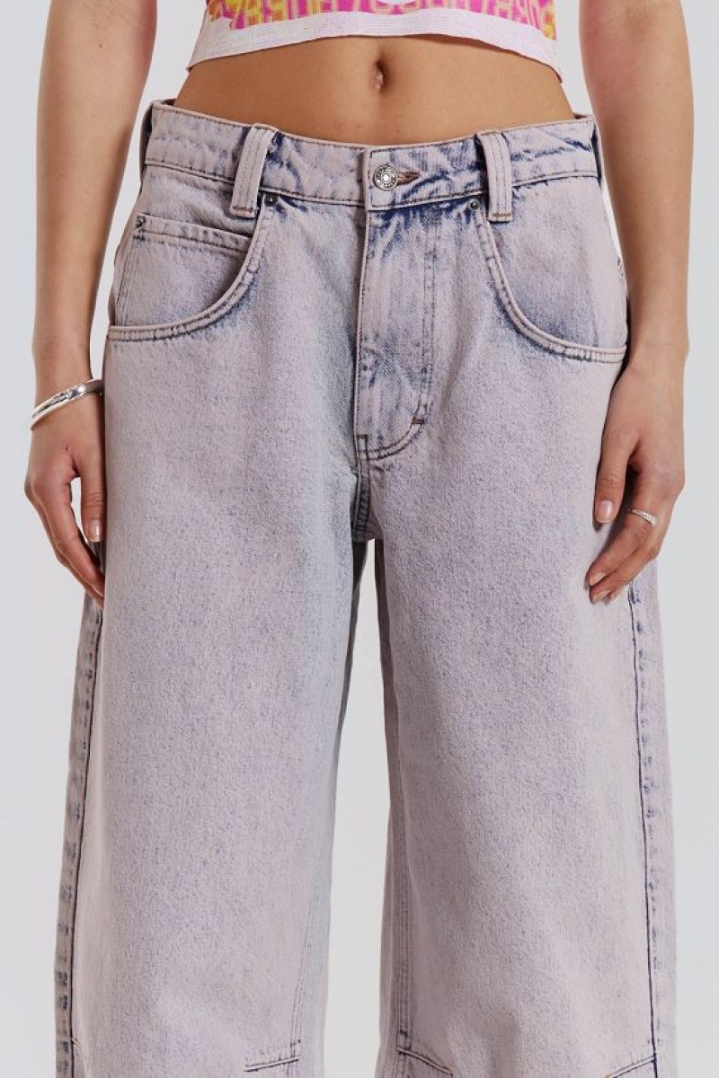 Jadedlondon Pink Wash Acid Colossus Baggy Jeans | JADLDN24385